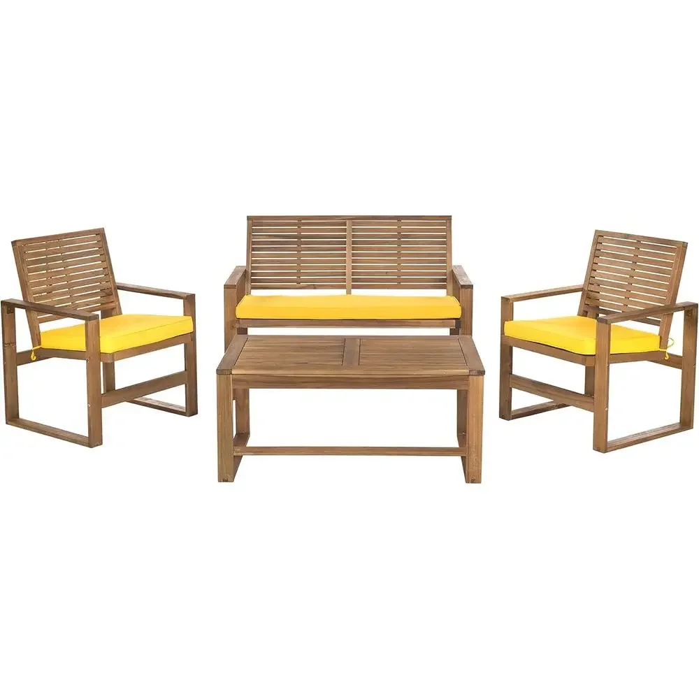 Outdoor Furniture Yellow - Conjunto de Móveis para Pátio Externo