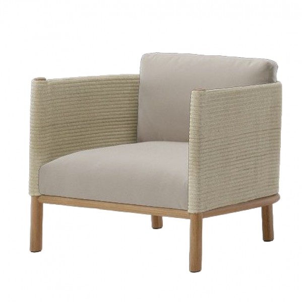 Outdoor Furniture Hotel - Sofá individual de madeira teca com