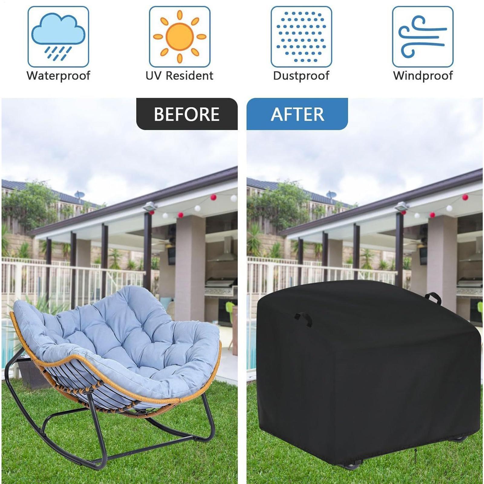 Rattan Lounge Set - Capas para cadeiras de balanço, à