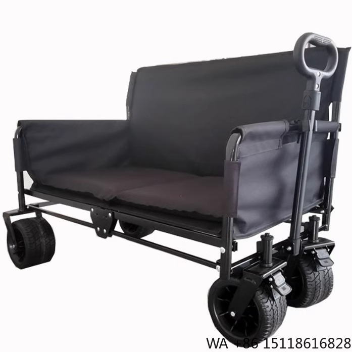 Outdoor Furniture Recliner Set - Carrinho Dobrável Multifuncional de Metal com