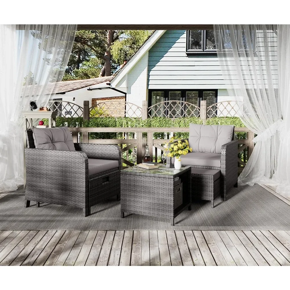Rattan Lounge Set - # Para conjunto de conversa de