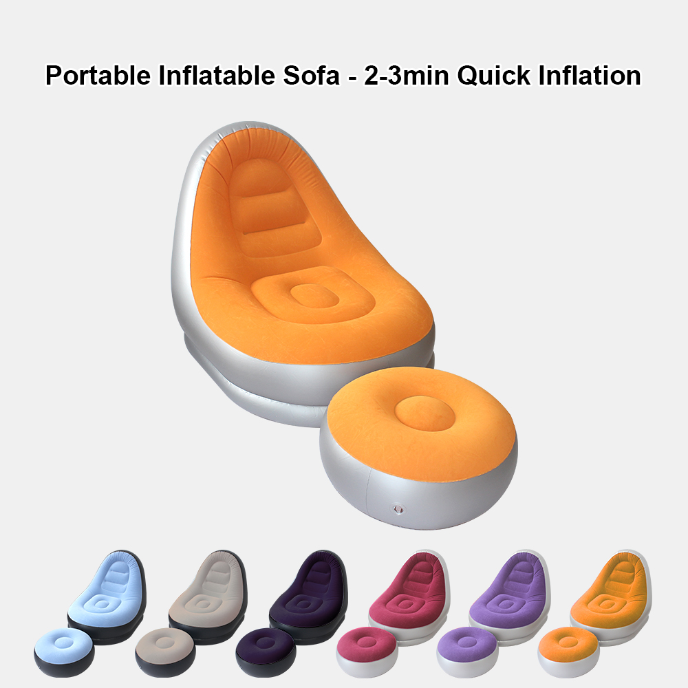 Outdoor Furniture Material - Conjunto de Sofá Inflável Portátil Multicolorido
