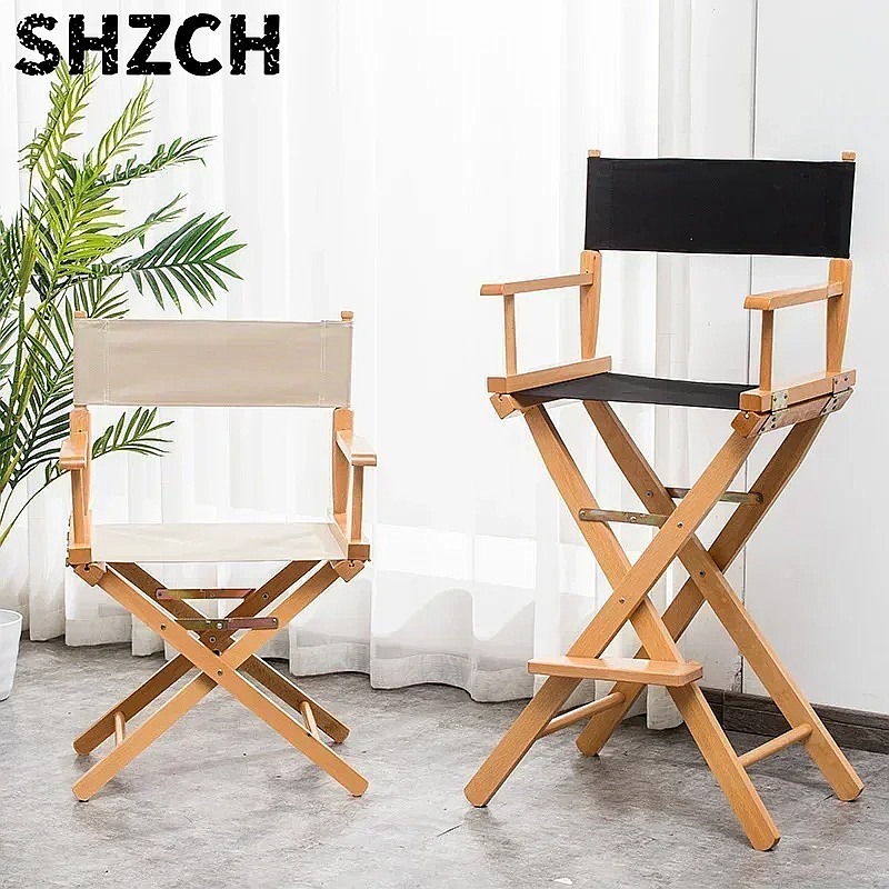 Rattan Lounge Set - Cadeira de Diretor Versátil em Madeira