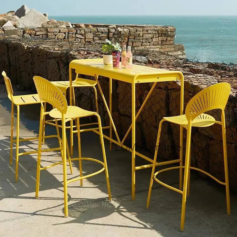 Novo amarelo industrial bancos - Outdoor Furniture Yellow avaliação e preço