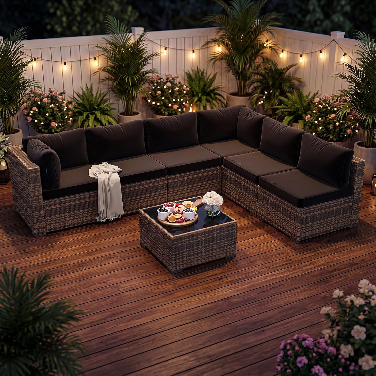 Conjunto de Móveis de Vime par - Outdoor Furniture Yellow avaliação e preço