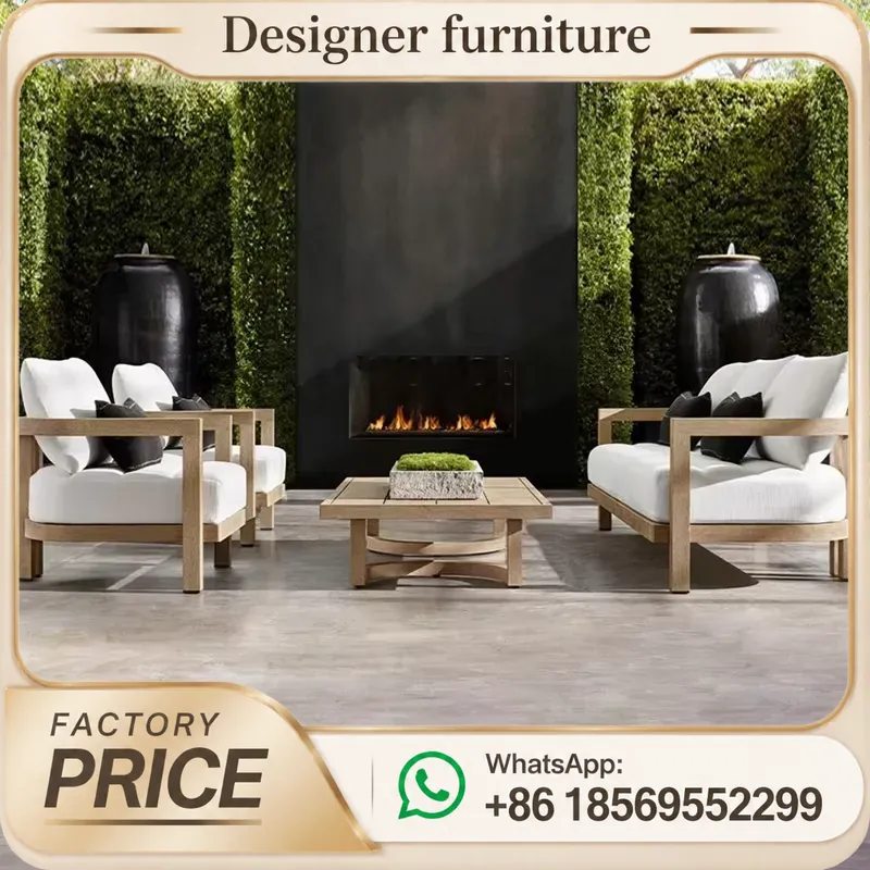 Conjunto de sofá de madeira te - Outdoor Furniture Hotel avaliação e preço