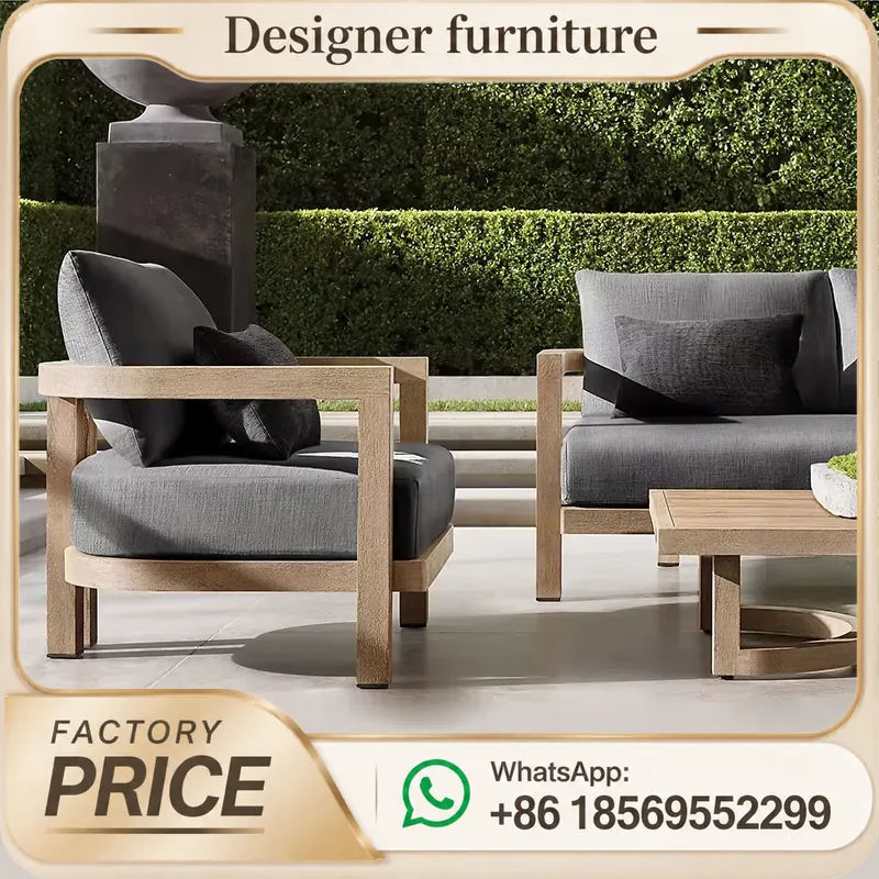 Conjunto de sofá de madeira te - Outdoor Furniture Hotel avaliação e preço