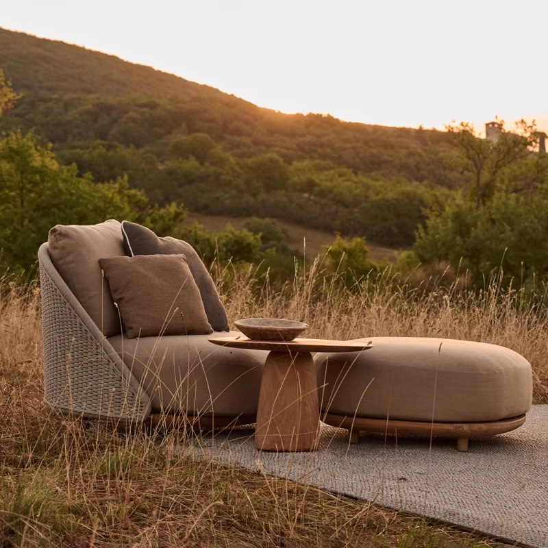 Sofá nórdico de teca para área - Outdoor Furniture Hotel avaliação e preço