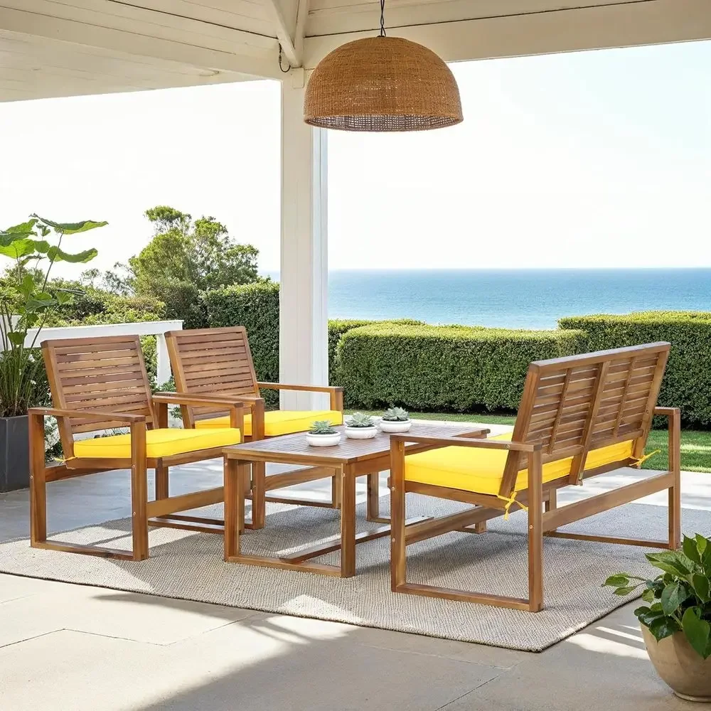 Conjunto de Móveis para Pátio  - Outdoor Furniture Yellow avaliação e preço