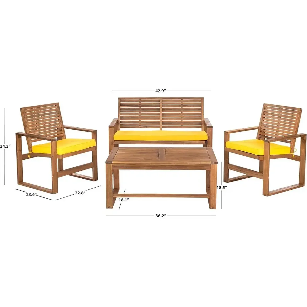 Conjunto de Móveis para Pátio  - Outdoor Furniture Yellow avaliação e preço