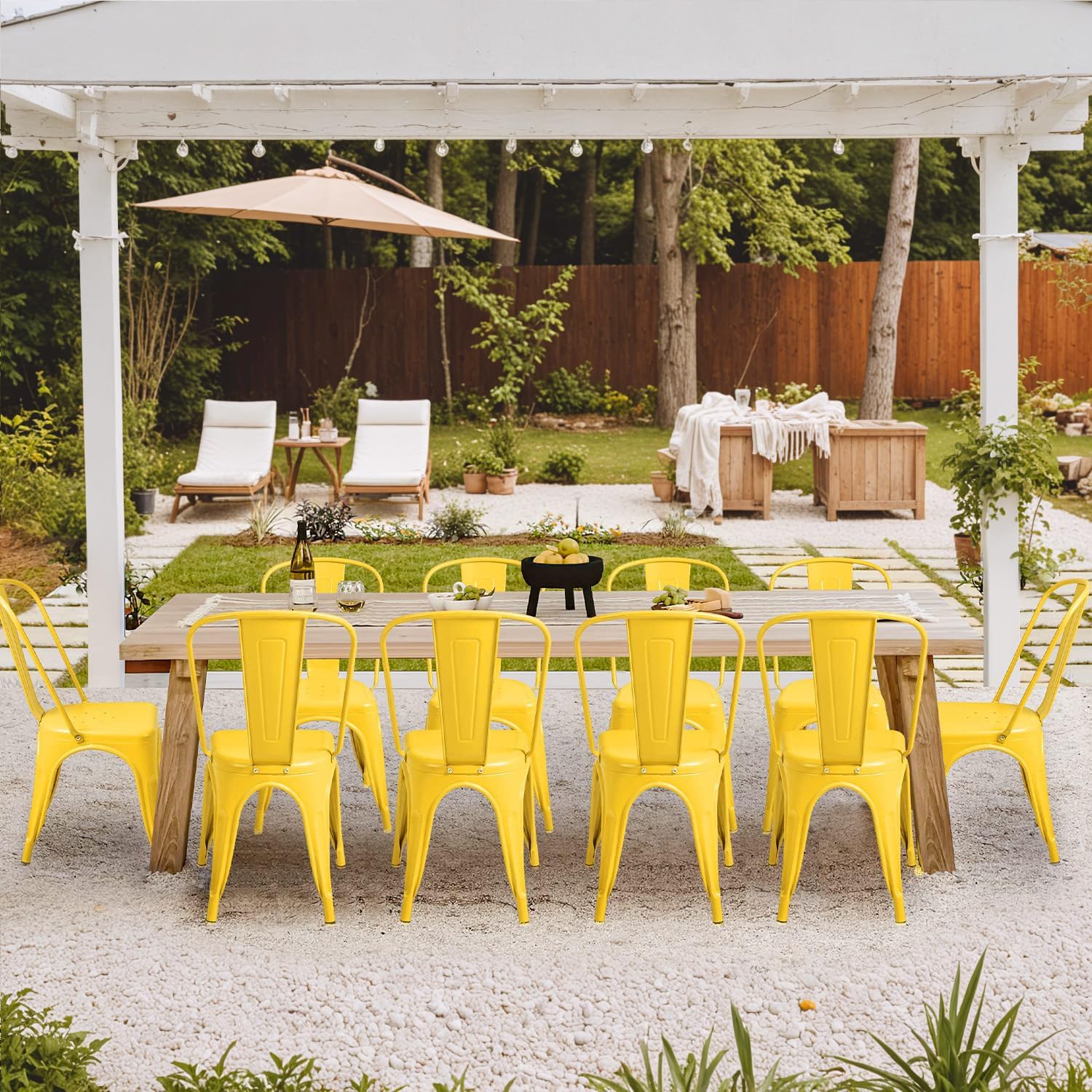 Conjunto de 4 cadeiras de jant - Outdoor Furniture Yellow avaliação e preço