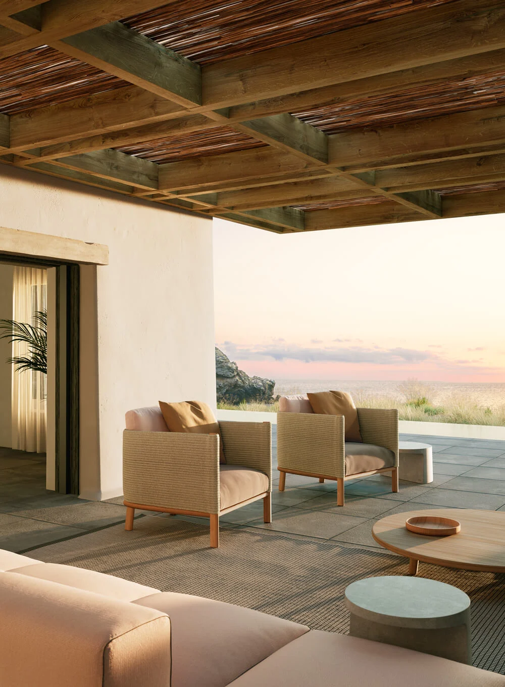Sofá individual de madeira tec - Outdoor Furniture Hotel avaliação e preço