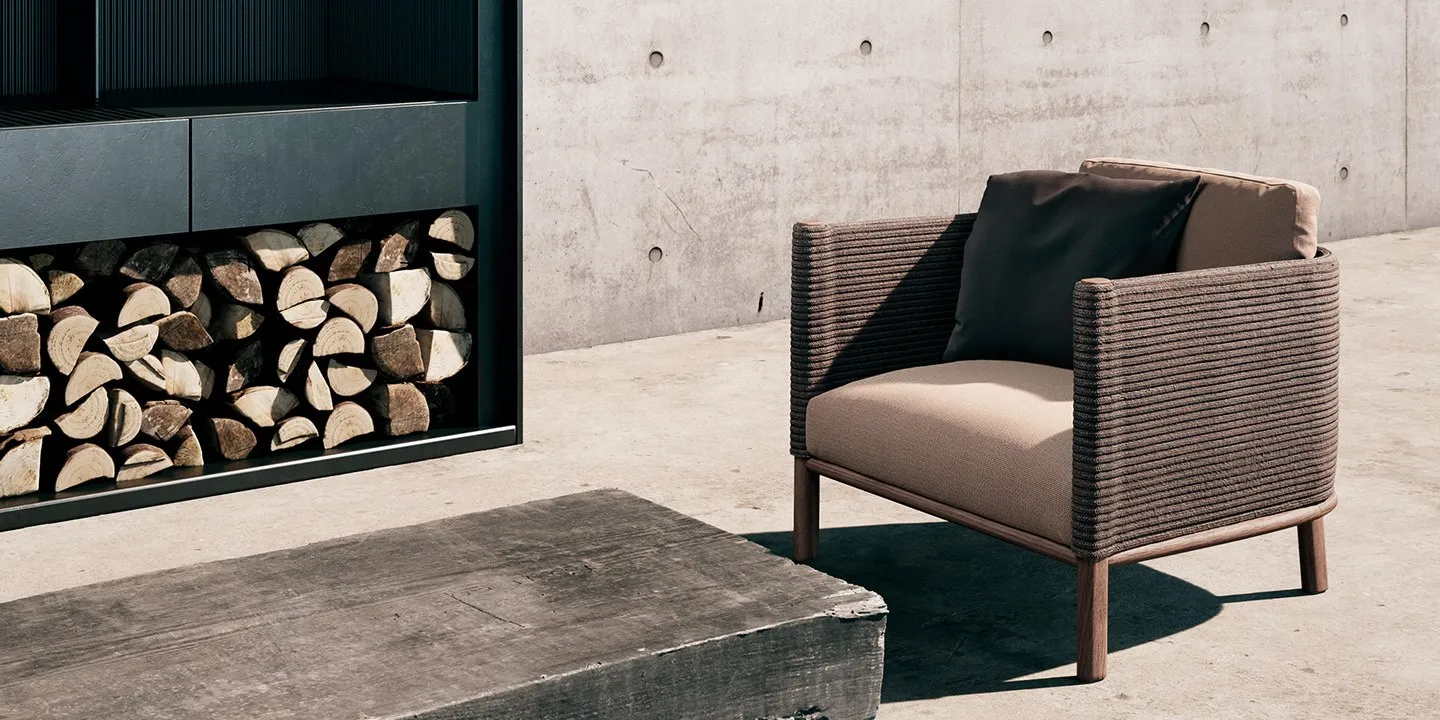 Sofá individual de madeira tec - Outdoor Furniture Hotel avaliação e preço