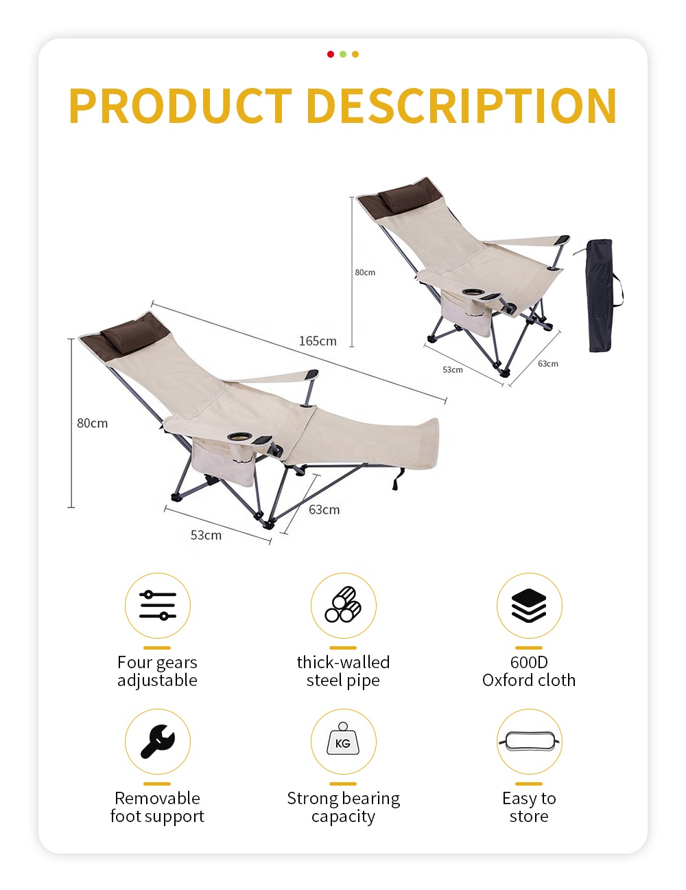 Cadeira Reclinável Portátil e  - Outdoor Furniture Recliner Set avaliação e preço