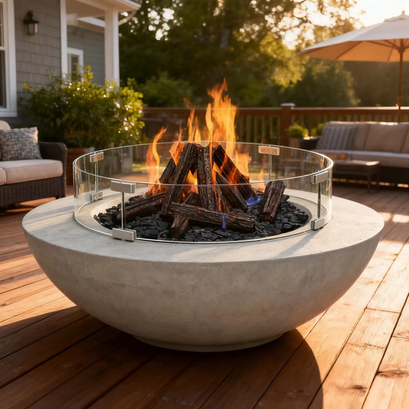 Mesa de fogueira GFRC com tige - Fire Pit Bowl avaliação e preço