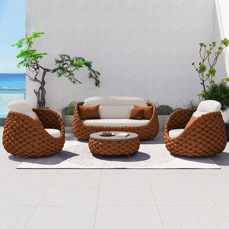 Conjunto de Sofá de Jardim em  - Rattan Lounge Set avaliação e preço