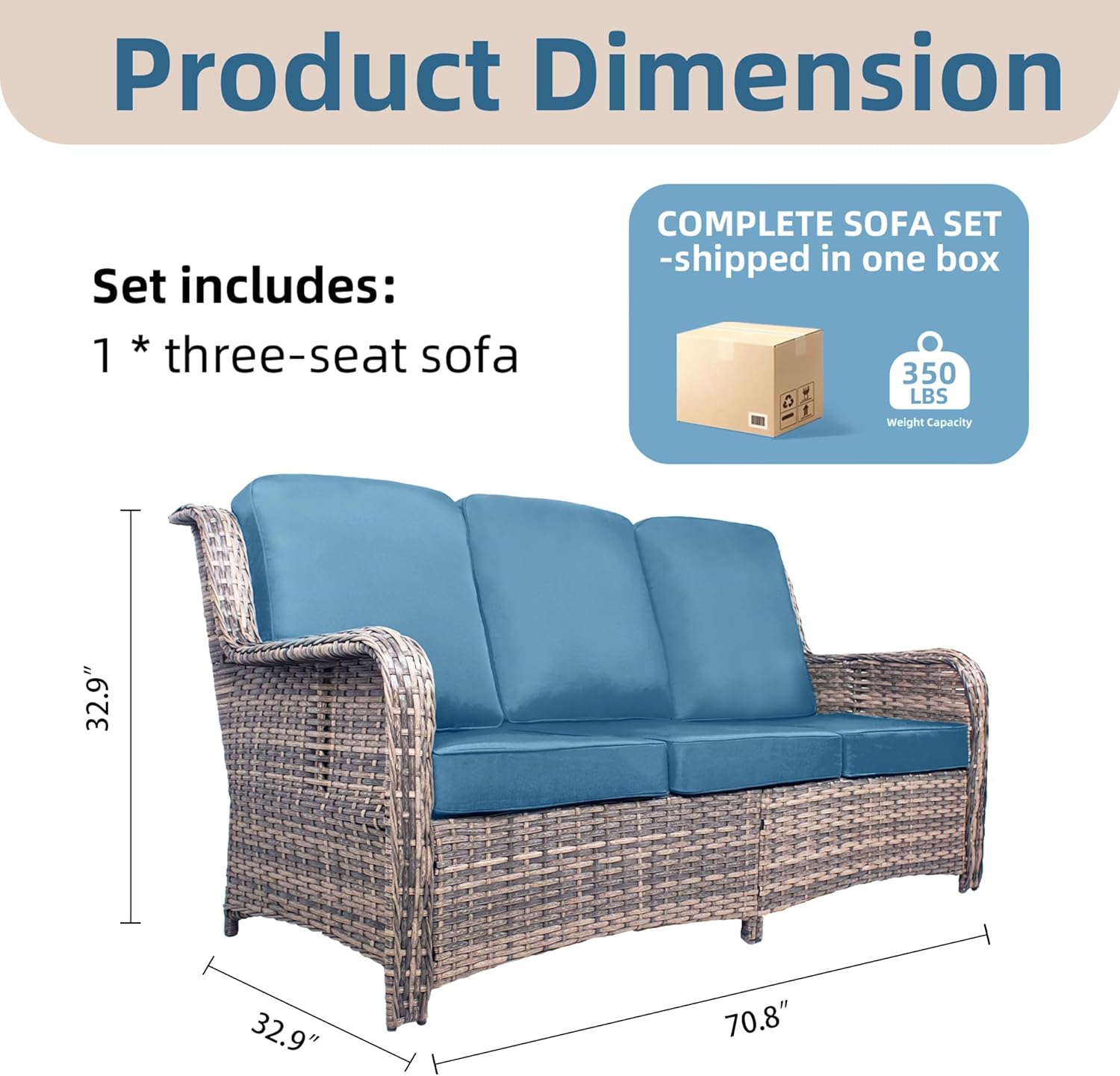 Sofá de três lugares para exte - Outdoor Furniture Material avaliação e preço
