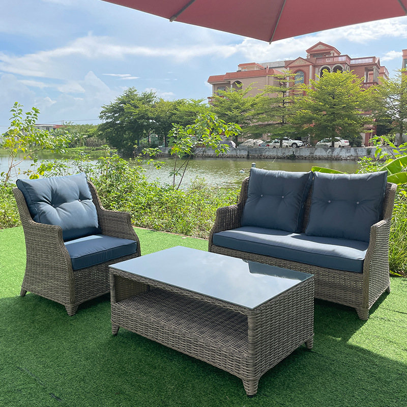 Conjuntos de Jardim com Mesa e - Rattan Lounge Set avaliação e preço
