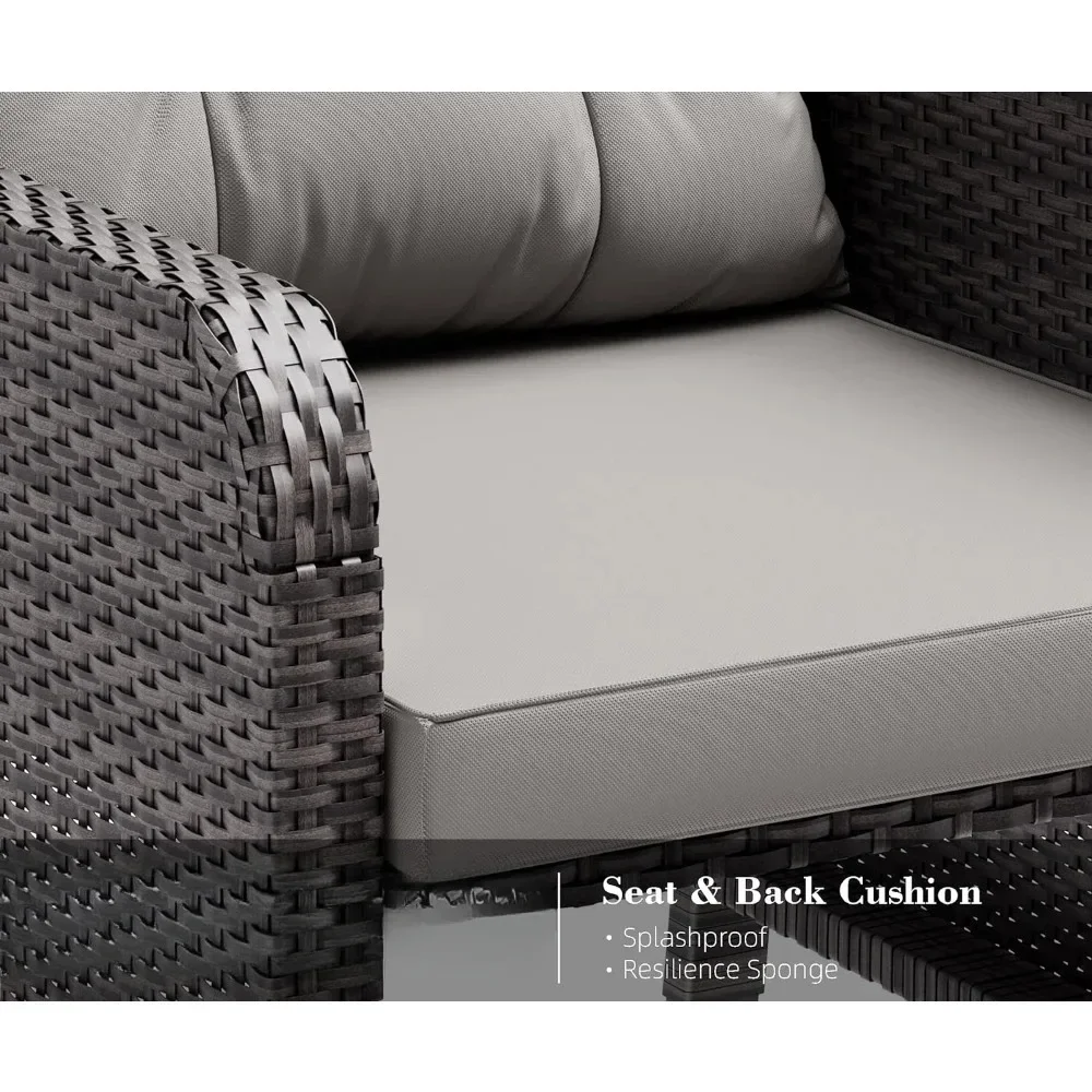 # Para conjunto de conversa de - Rattan Lounge Set avaliação e preço