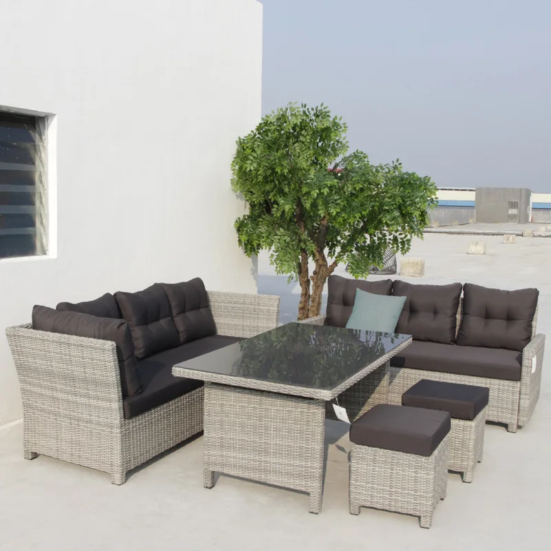 Conjunto de Sofá Lounge de Vim - Rattan Lounge Set avaliação e preço