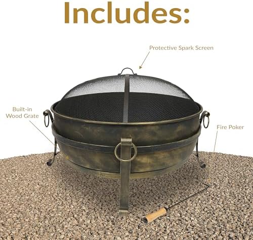 Fogueira Grande de Aço de 34 P - Fire Pit Bowl avaliação e preço
