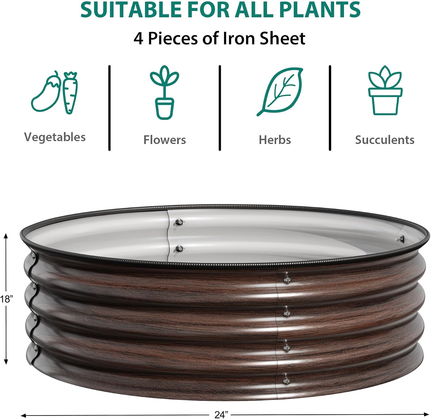 Kit de 2/3 Peças de Canteiro E - Planter Raised Metal avaliação e preço