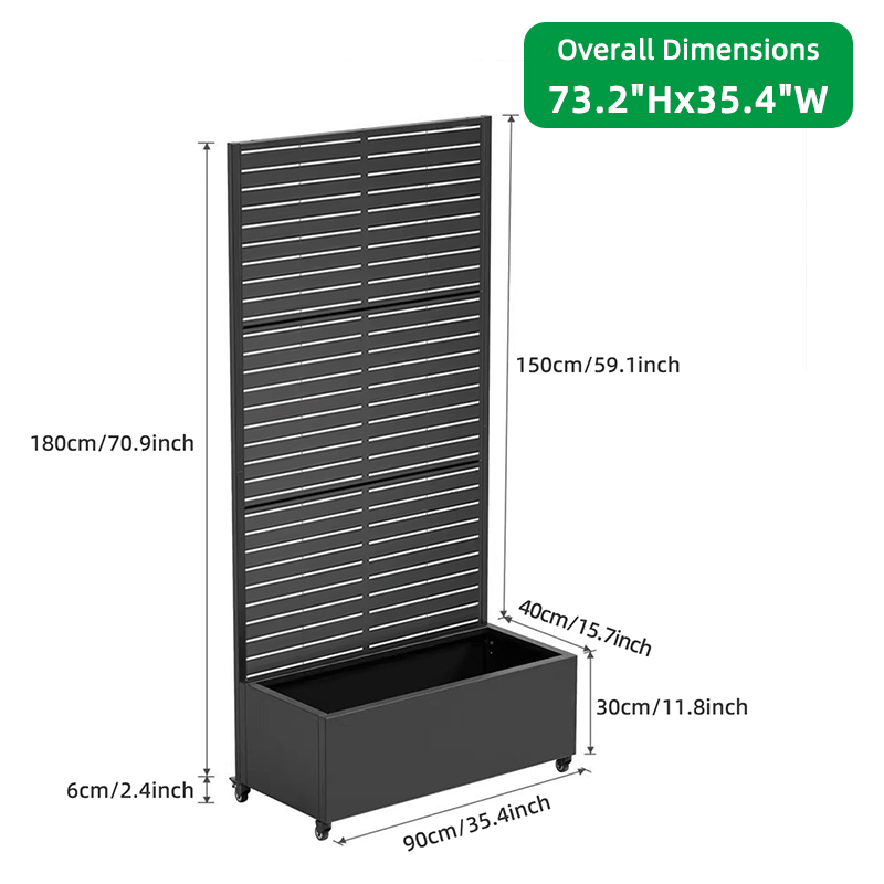 Floreira com tela de privacida - Planter Raised Metal avaliação e preço