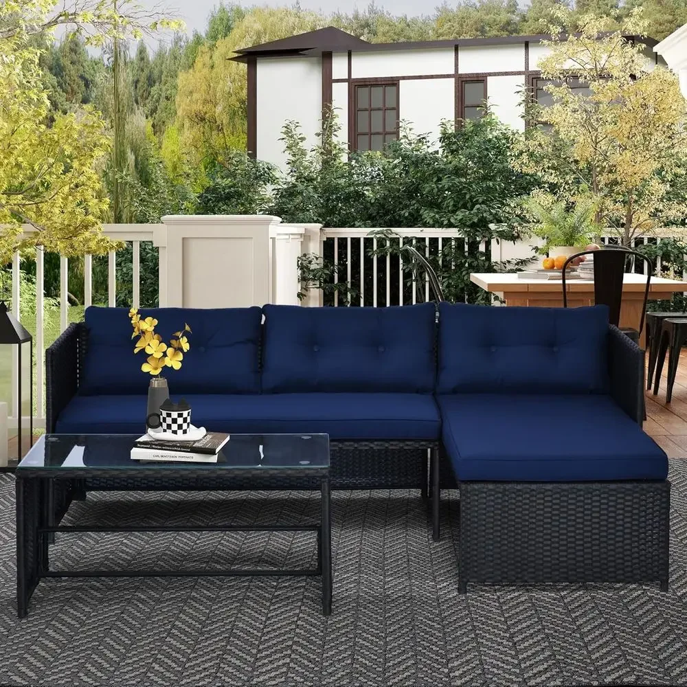 Conjunto de Sofá de Rattan Azu - Rattan Lounge Set avaliação e preço