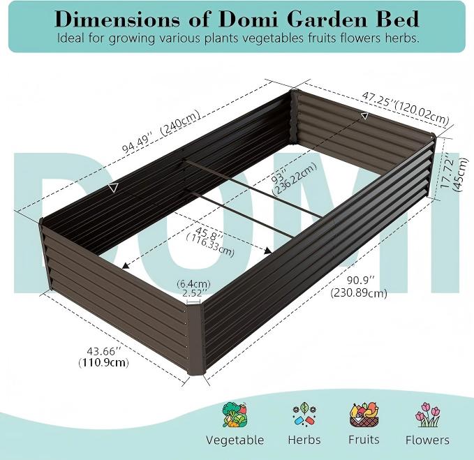 Canteiro Elevado Galvanizado 8 - Planter Raised Metal avaliação e preço