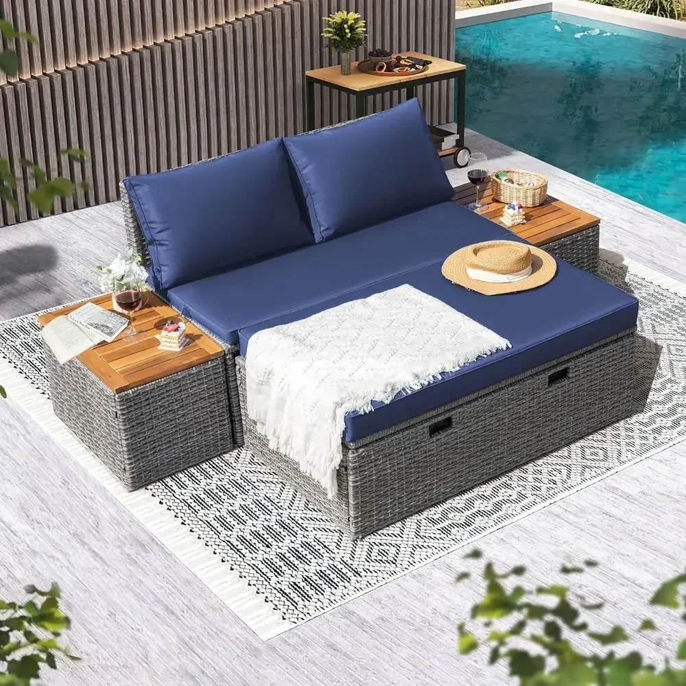Conjunto de Sofá de Jardim Azu - Rattan Lounge Set avaliação e preço