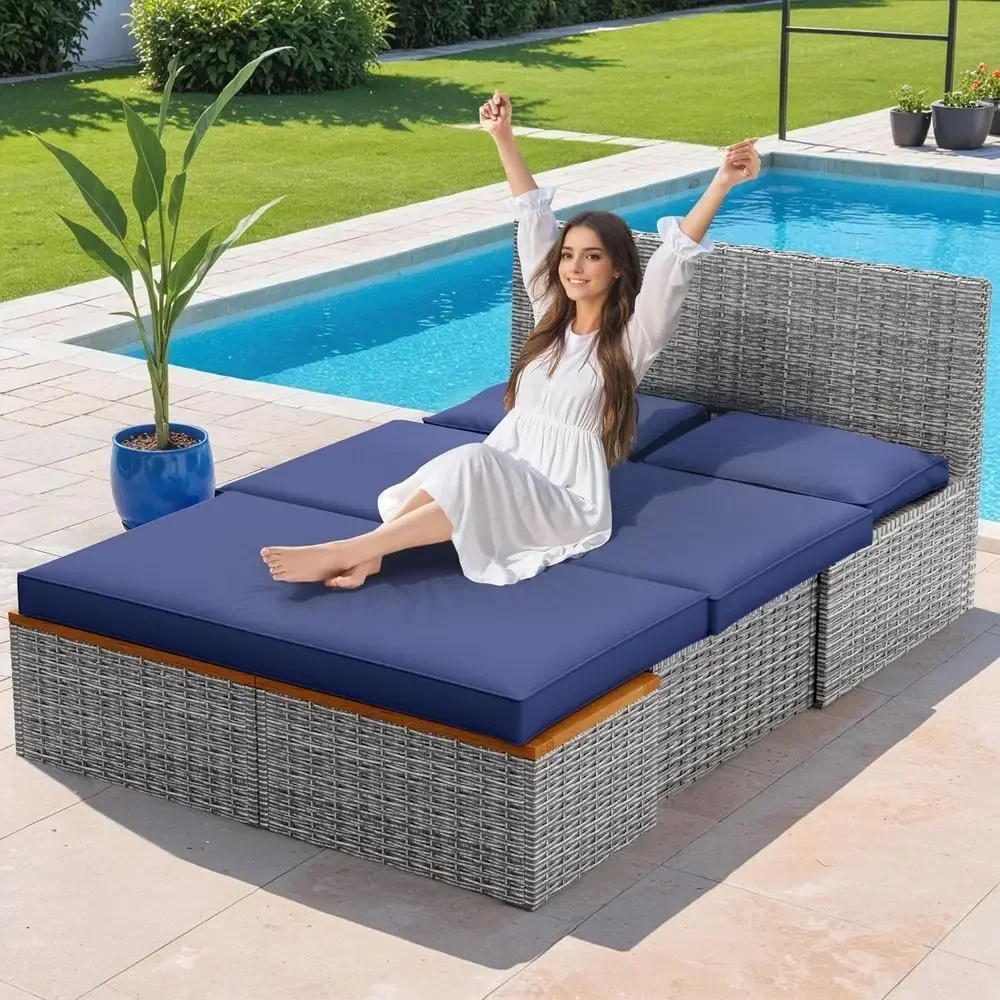 Conjunto de Sofá de Jardim Azu - Rattan Lounge Set avaliação e preço