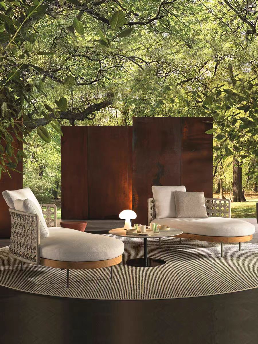 # Conjunto moderno de sofá e p - Outdoor Furniture Recliner Set avaliação e preço